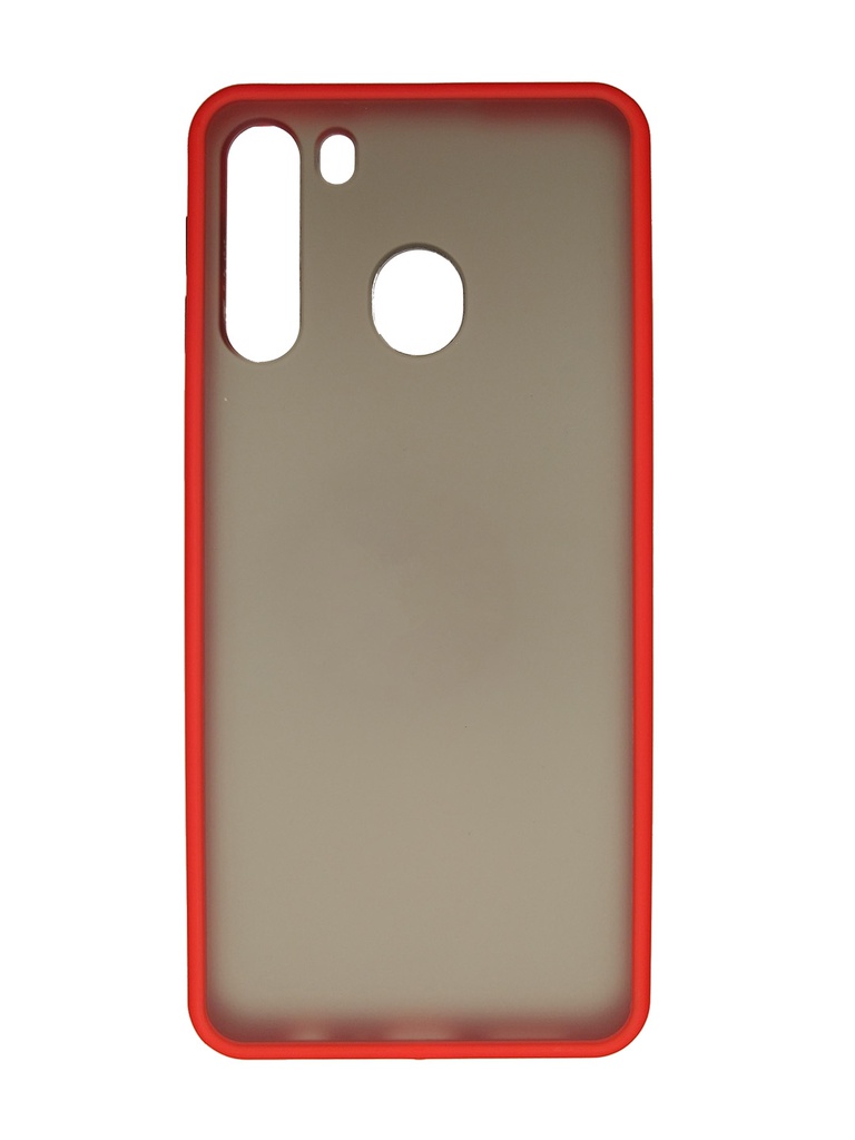 TPU Rigido con borde color Samsung A21 rojo