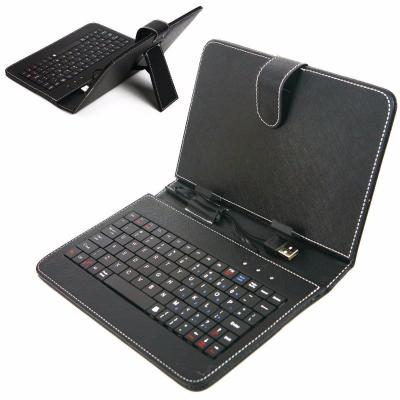 Funda de tablet con teclado lisa 7&quot; (cable V8)