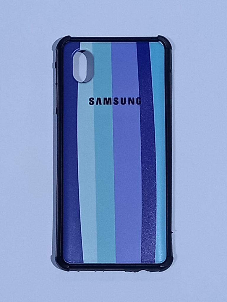 TPU Rigido estampado(Fb) Samsung A01 Rayas Color 1