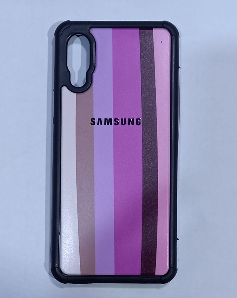 TPU Rigido estampado(Fb) Samsung A01 Rayas Color 9
