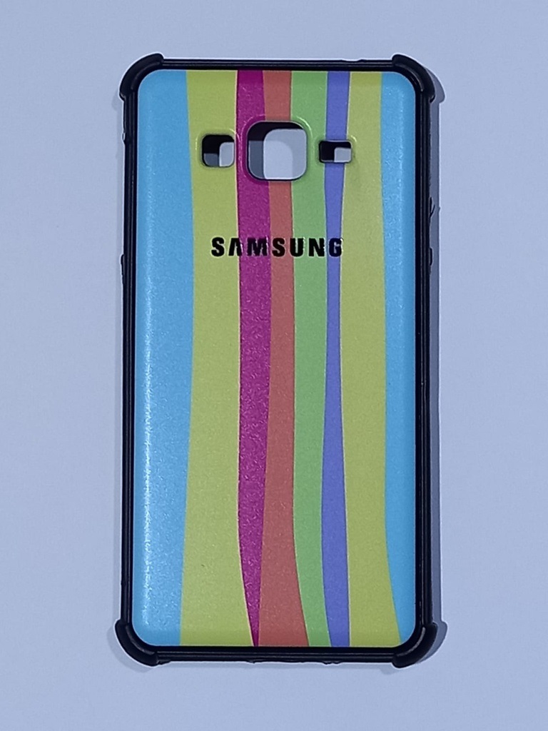 TPU Rigido estampado(Fb) Samsung A01 Rayas Color 7