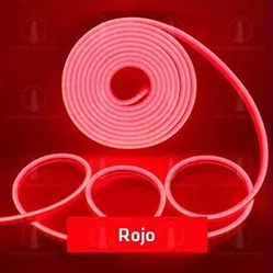 Tira Led Flexible Luz de Neon Rojo 12V (6*12mm) x mts