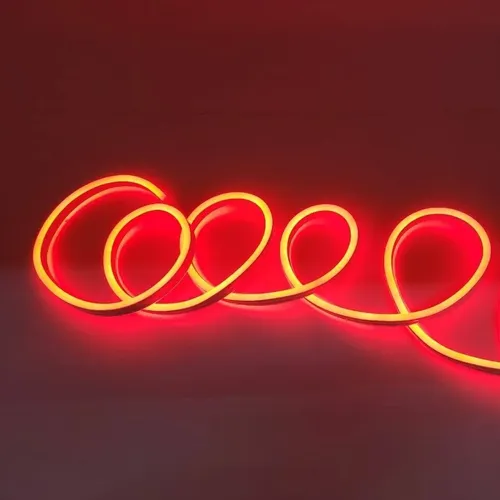 Tira Led Flexible Luz de Neon Naranja 12V (6*12mm) x mts