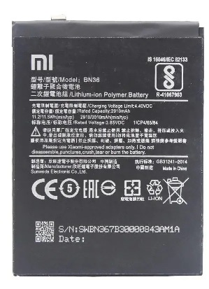 Bateria Xiaomi Mi A2 Mi 6x BN36 M1804d2sg Original