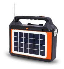 Kit Pantalla Solar con Parlante BT Usb Power Bank Linterna Fm (27*7*22cm) YX-158BT