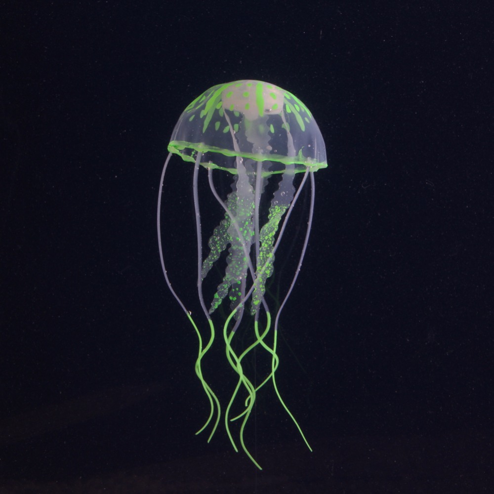 Adorno de Silicona para Pecera Medusa Fluorescente 8cm