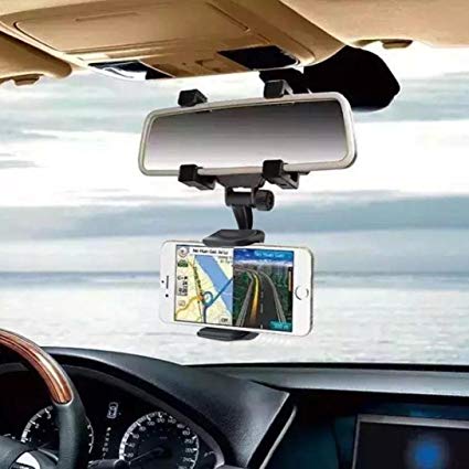 Soporte Universal de Celular o GPS para Espejo Retrovisor &amp;