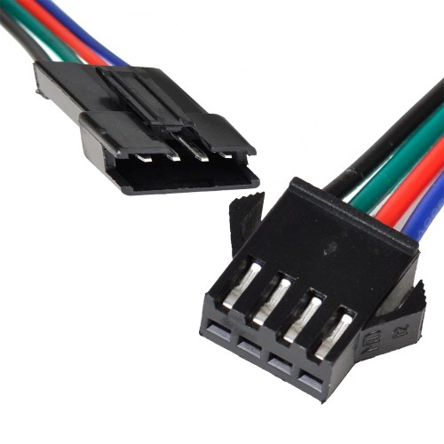 Cable Conector Macho-Hembra 4 Pin RGB