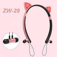 [6290132569511] Auricular Vincha con Cable Intra Bluetooth Gato ZW-29