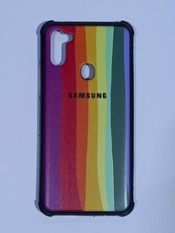 [103595] TPU Rigido estampado(Fb) Samsung A01 Core Rayas Color 3