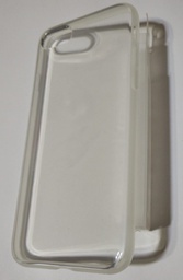 [103875] TPU Semi Rigido Transparente Royal LG K50 Marco Blanco