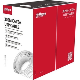 [503467 DH-PFM920i] Cable UTP Cat 5E Interior 305m CCTV Analogico Blanco Dahua 100% cobre
