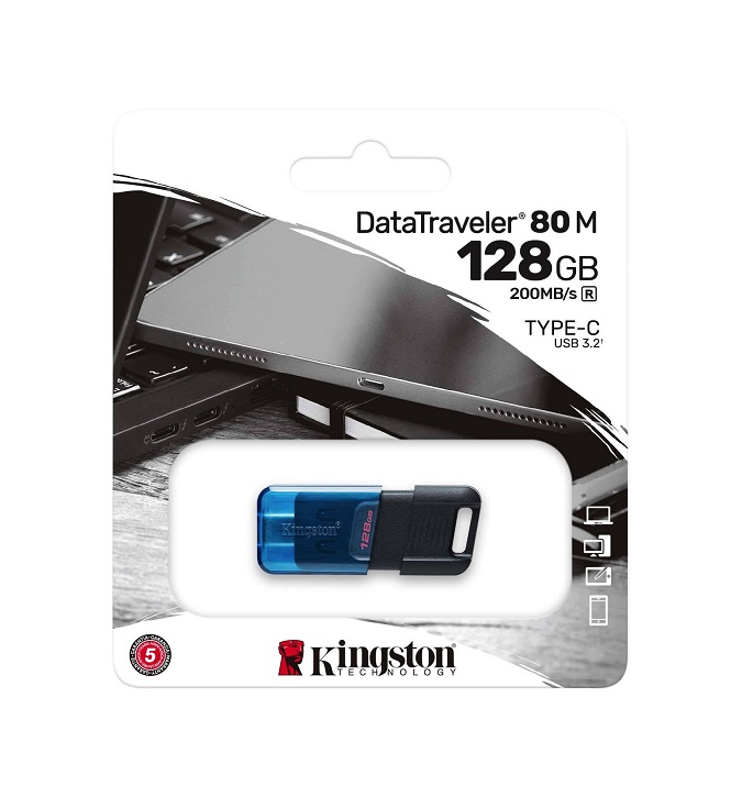 [740617330601] Pendrive 128gb Kingston DataTraveler Usb-C 3.2 DT80M