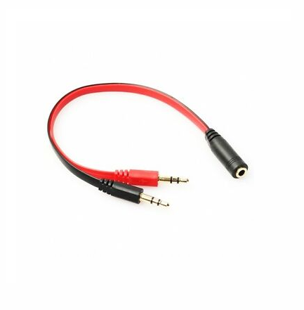 [500812] Cable Adaptador Audio Mini Plug 3.5mm a Microfono y Auricular Pc38&amp;