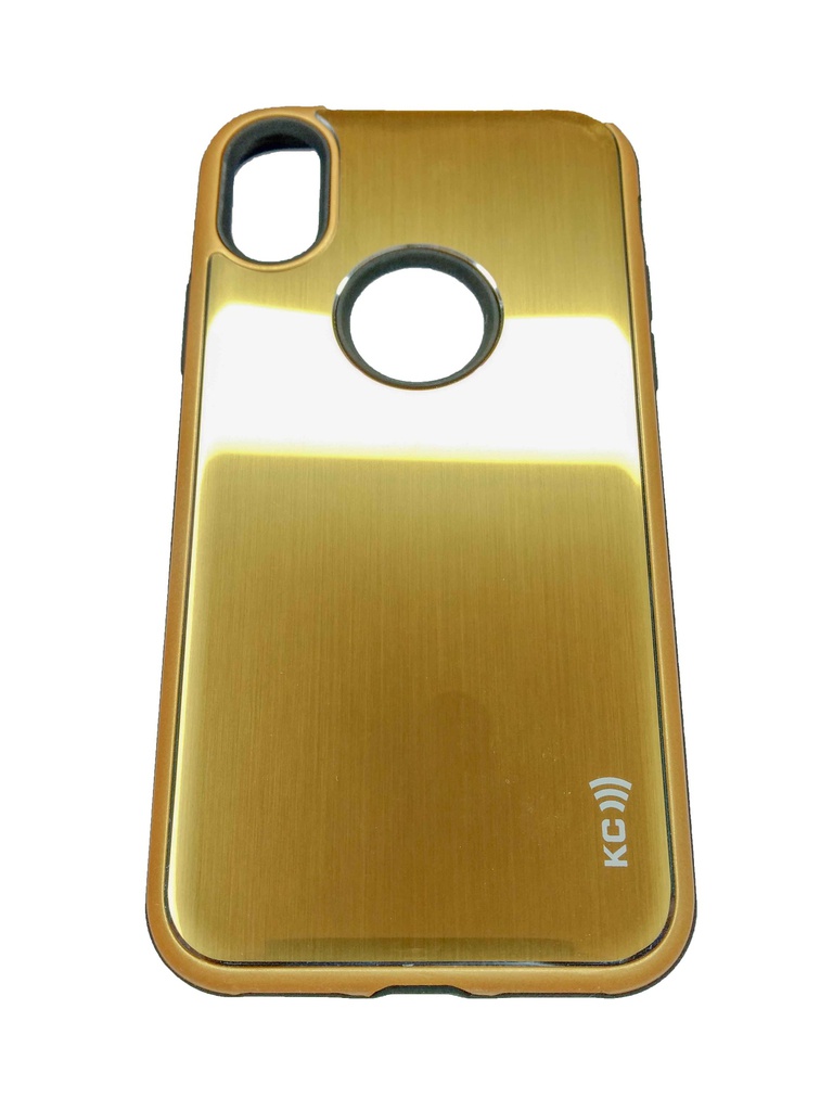 TPU Rigido metalico dorado Iphone X