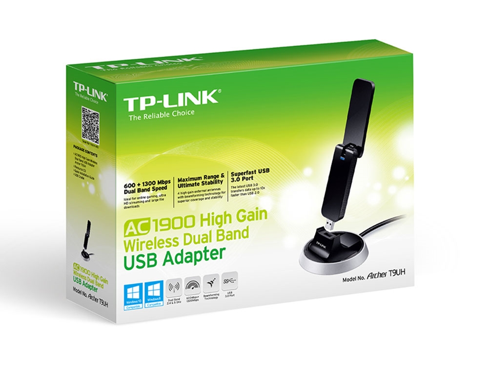 Placa De Red Usb Wifi Tp-link Archer T4uh Ac1300 Dual Band