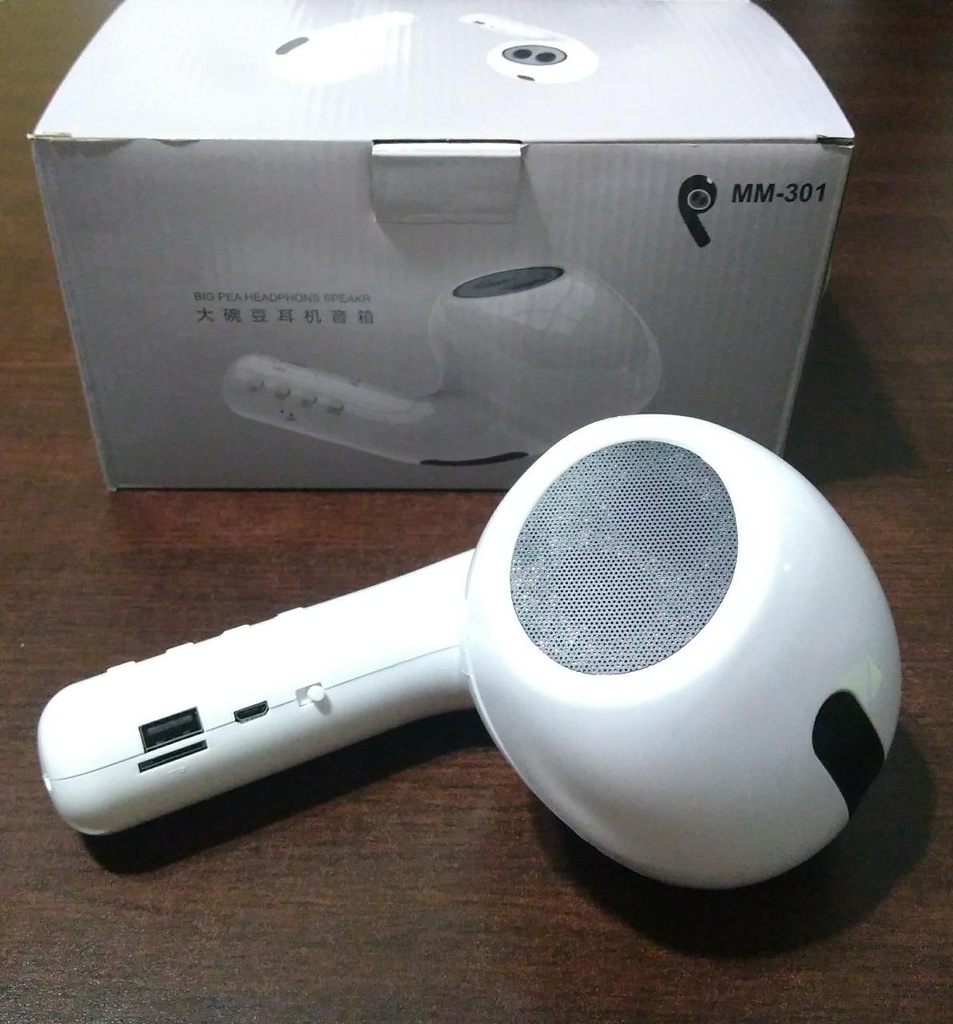 Parlante con forma Auricular Airpods FM Usb Micro SD MM-301