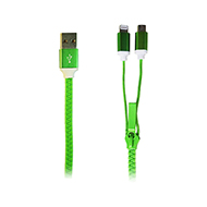 Cable usb 2 en 1 tipo cierre - iphone y v8