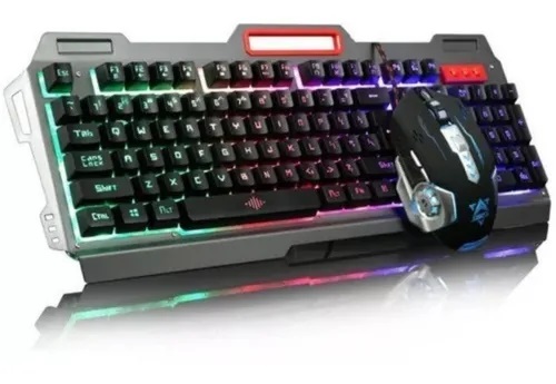 Kit Teclado Mouse Retroiluminado Gaming Metalico K33