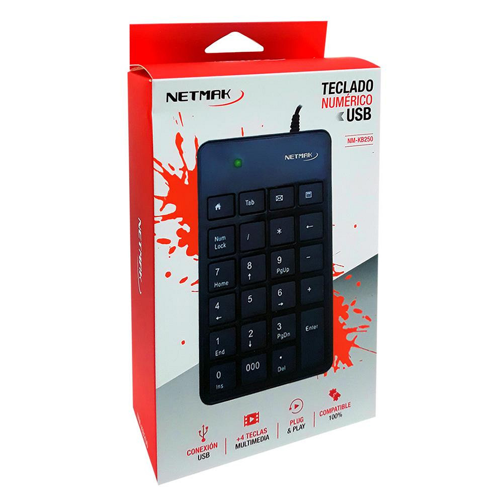 Teclado Numerico Multimedia USB Netmak