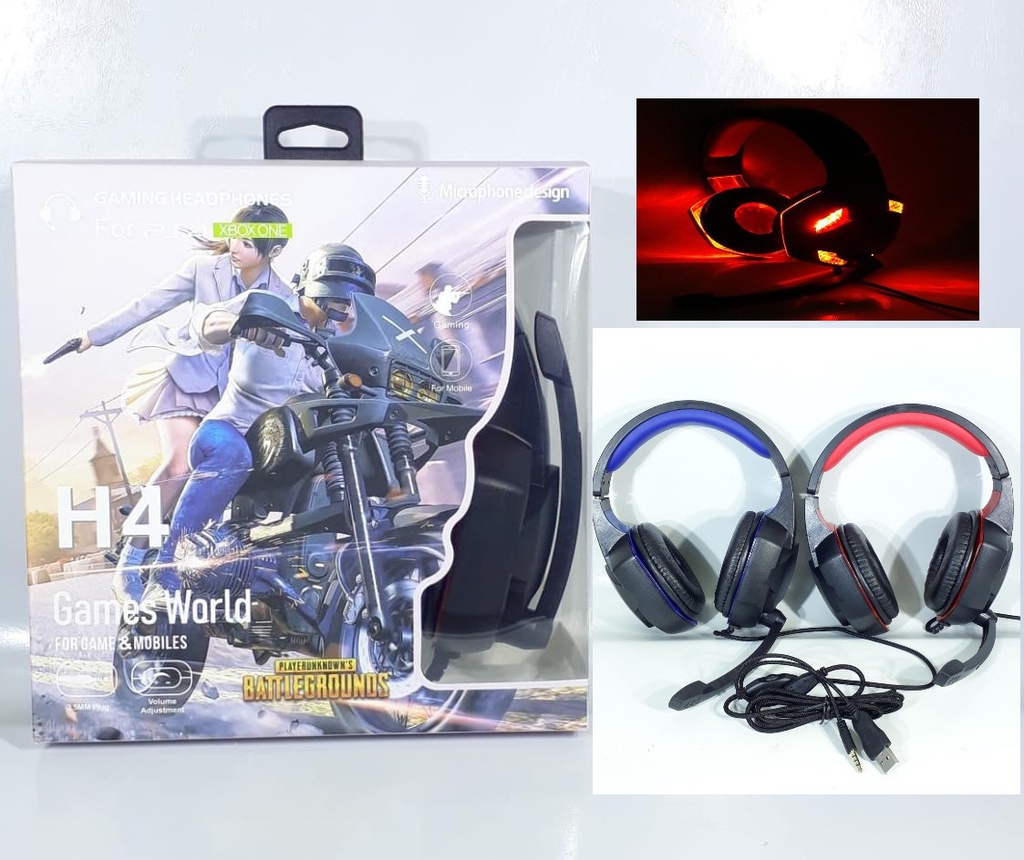 Auricular Gamer con luz H4