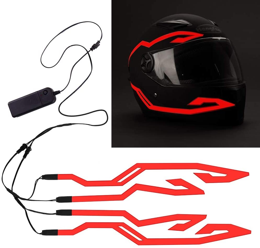 Luces para Casco de Moto 4 Tiras Autoadhesivas JJ03