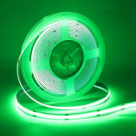 Tira Led Cob verde Flexible 12v Alta Potencia de 5mts (352led x mts)