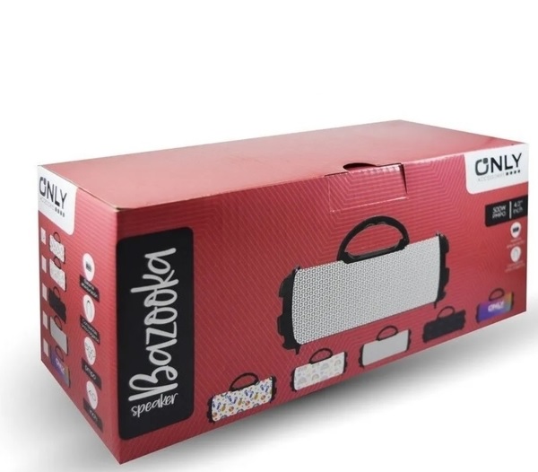 Parlante Portatil Bazooka con diseños BT, micro SD, USB y FM 25x11cm
