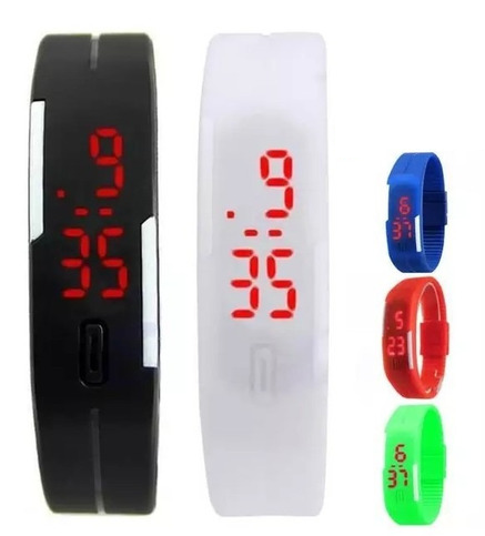 Reloj Pulsera Digital Deportivo Engomado (NO INCLUYE PILA AG3)