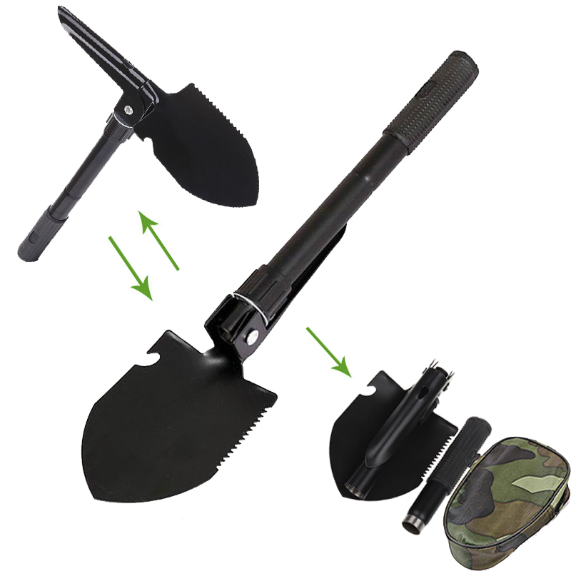 Pala de Camping Plegable con Brujula 12"