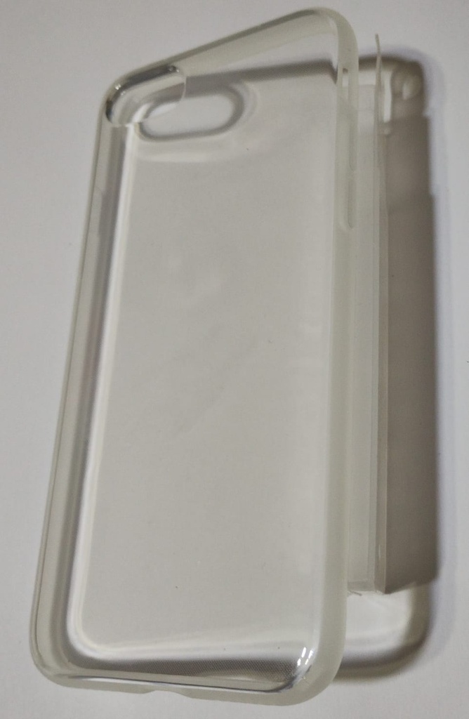 TPU Semi Rigido Transparente Royal LG K40 Marco Blanco