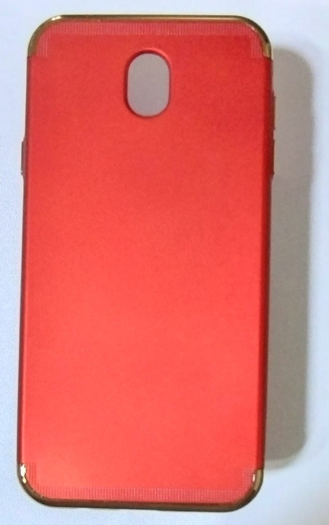 TPU Semi Rigido Liso Royal Samsung J7 2017 Rojo Borde Dorado