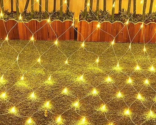 Cortina Red de Luz Calida 96 Led 1,5m x 1,5m