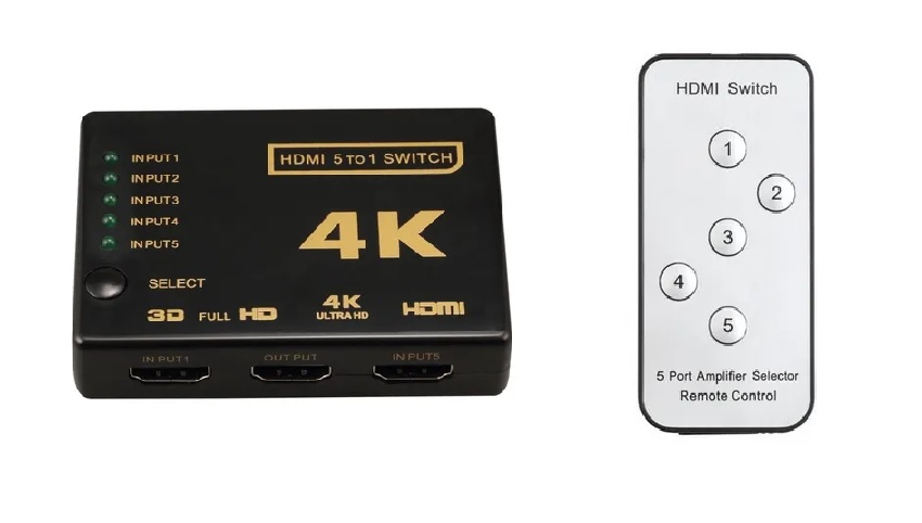 SWITCH HDMI 5 PUERTOS 4K