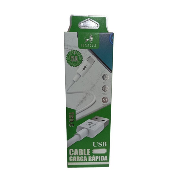 Cable de Datos Carga Rapida 5A Tipo C RC-Y00