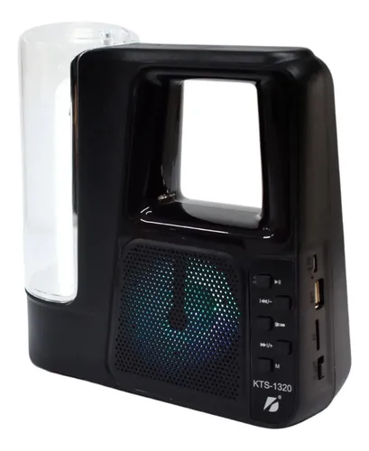 Parlante Portatil BT Fm Usb Micro Sd con Luz 3" KTS-1320 (19x19cm)