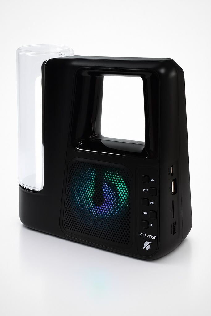 Parlante Portatil BT Fm Usb Micro Sd con Luz 3" KTS-1320 (19x19cm)