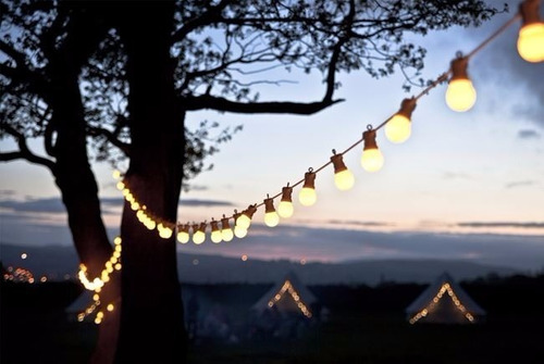 Guirnalda Kermese con 10 focos incandescentes blanco calido exterior 10m