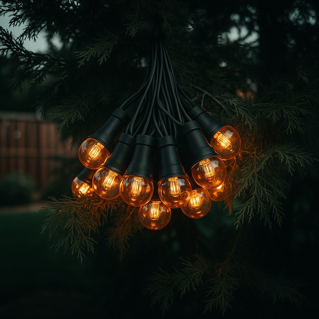 Guirnalda Kermese con 10 focos incandescentes blanco calido exterior 10m