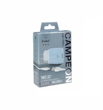 Kit Cargador 2 en 1 Time Tipo C Carga Rapida 3.1A