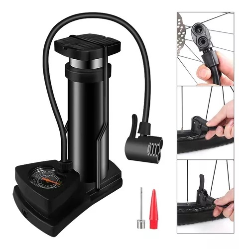 Inflador de Pie para Bicicletas con Manometro