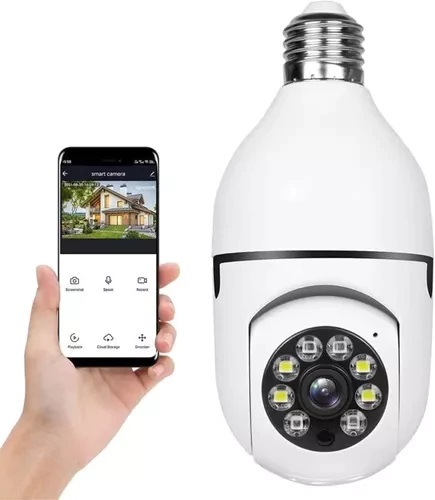 Foco Camara Ip Panoramica 360° Wifi 2mp