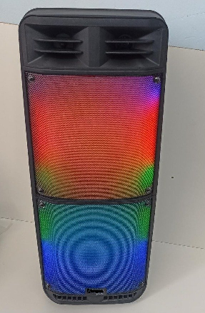 Parlante Portatil 8" x2 BT Karaoke con Microfono Micro Sd Usb Aux LP-2213 (50x22cm)