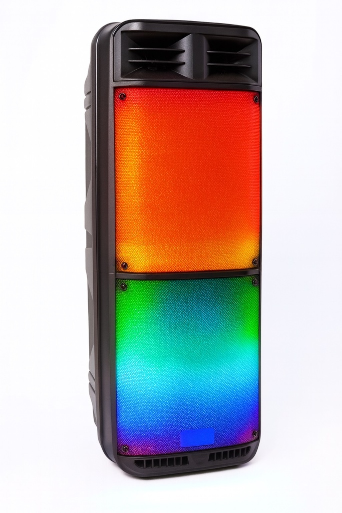 Parlante Portatil 8" x2 BT Karaoke con Microfono Micro Sd Usb Aux LP-2213 (50x22cm)