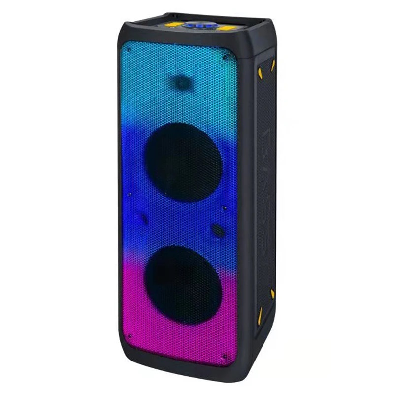 Parlante Portatil 8" x2 10000w BT Karaoke con Microfono Sd Usb Aux KE-210B (80x30cm)