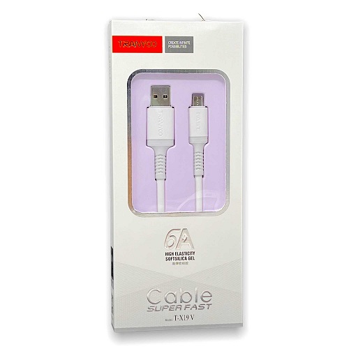 Cable Carga Rapida 6A Tipo C Tranyoo T-X19C