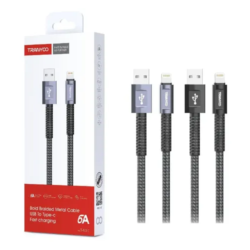 Cable de Datos Carga Rapida Lightning 6A Tranyoo T-X21i