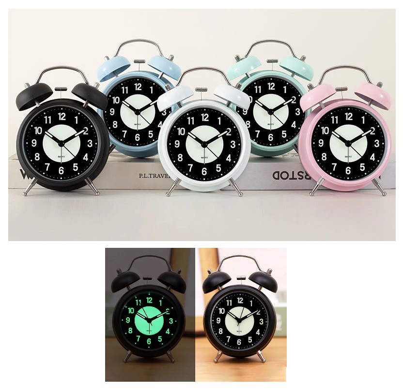 Reloj Despertador con Campanilla Redondo