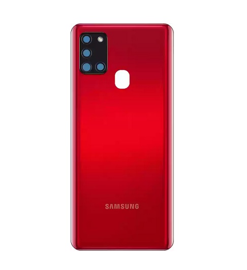 Tapa Trasera Samsung A21s Rojo (Con vidrio)