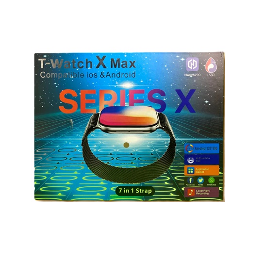 Reloj Inteligente Smartwatch Monitor Cardiaco Deporte 7 en 1 T-Watch X Max